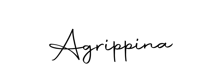 How to make Agrippina name signature. Use Autography-DOLnW style for creating short signs online. This is the latest handwritten sign. Agrippina signature style 10 images and pictures png