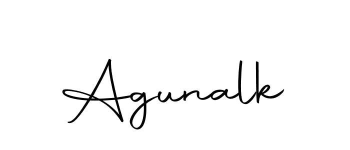 Here are the top 10 professional signature styles for the name Agunalk. These are the best autograph styles you can use for your name. Agunalk signature style 10 images and pictures png