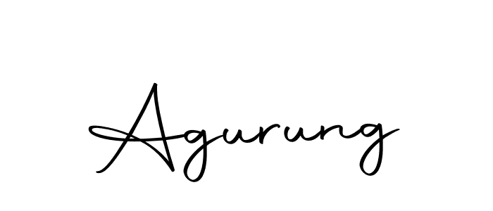 Design your own signature with our free online signature maker. With this signature software, you can create a handwritten (Autography-DOLnW) signature for name Agurung. Agurung signature style 10 images and pictures png