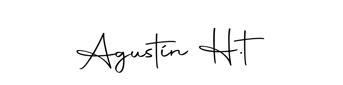 Create a beautiful signature design for name Agustín H.t. With this signature (Autography-DOLnW) fonts, you can make a handwritten signature for free. Agustín H.t signature style 10 images and pictures png