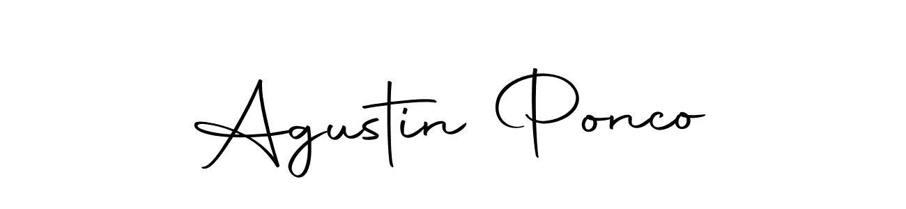 How to make Agustin Ponco name signature. Use Autography-DOLnW style for creating short signs online. This is the latest handwritten sign. Agustin Ponco signature style 10 images and pictures png