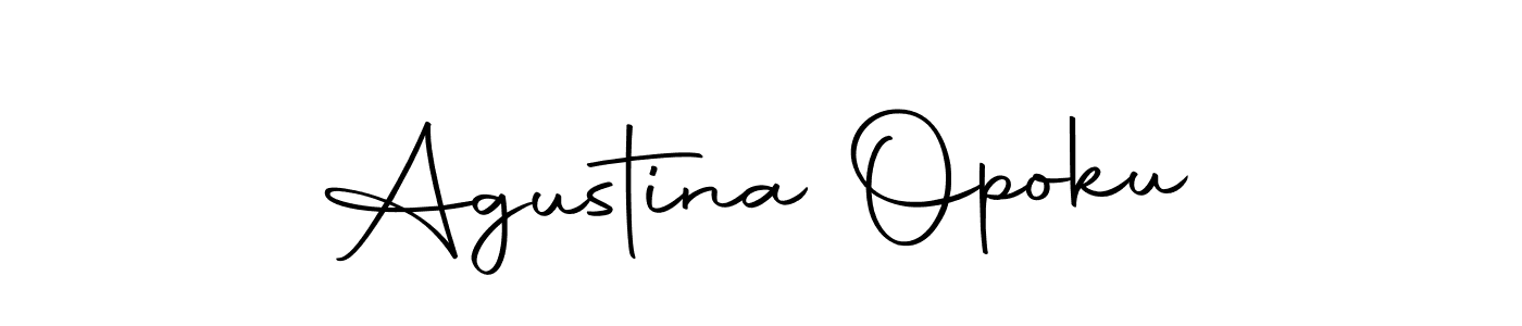 Design your own signature with our free online signature maker. With this signature software, you can create a handwritten (Autography-DOLnW) signature for name Agustina Opoku. Agustina Opoku signature style 10 images and pictures png