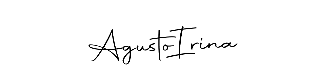 Make a beautiful signature design for name Agusto  Irina. Use this online signature maker to create a handwritten signature for free. Agusto  Irina signature style 10 images and pictures png