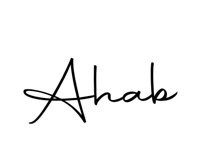 Design your own signature with our free online signature maker. With this signature software, you can create a handwritten (Autography-DOLnW) signature for name Ahab. Ahab signature style 10 images and pictures png