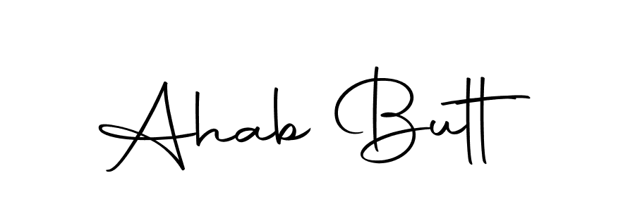 Design your own signature with our free online signature maker. With this signature software, you can create a handwritten (Autography-DOLnW) signature for name Ahab Butt. Ahab Butt signature style 10 images and pictures png