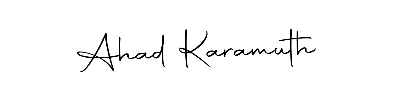 Make a short Ahad Karamuth signature style. Manage your documents anywhere anytime using Autography-DOLnW. Create and add eSignatures, submit forms, share and send files easily. Ahad Karamuth signature style 10 images and pictures png