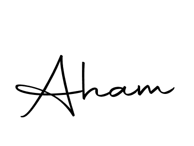 Create a beautiful signature design for name Aham. With this signature (Autography-DOLnW) fonts, you can make a handwritten signature for free. Aham signature style 10 images and pictures png