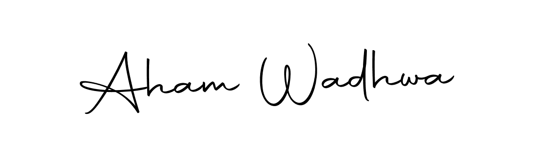 Autography-DOLnW is a professional signature style that is perfect for those who want to add a touch of class to their signature. It is also a great choice for those who want to make their signature more unique. Get Aham Wadhwa name to fancy signature for free. Aham Wadhwa signature style 10 images and pictures png