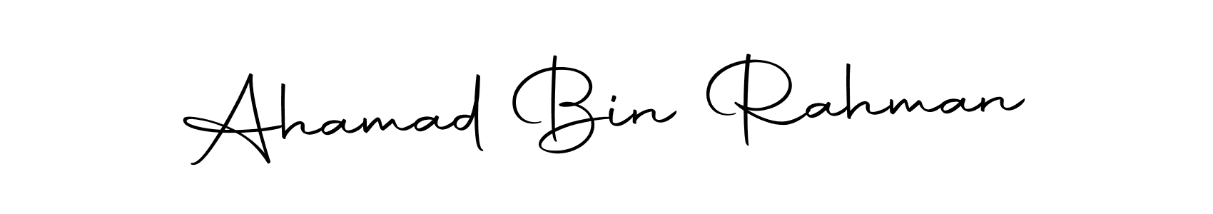 Create a beautiful signature design for name Ahamad Bin Rahman. With this signature (Autography-DOLnW) fonts, you can make a handwritten signature for free. Ahamad Bin Rahman signature style 10 images and pictures png