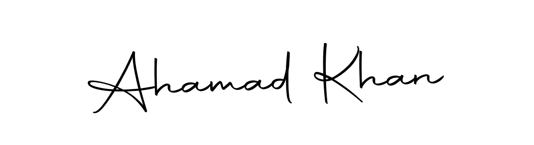 You should practise on your own different ways (Autography-DOLnW) to write your name (Ahamad Khan) in signature. don't let someone else do it for you. Ahamad Khan signature style 10 images and pictures png