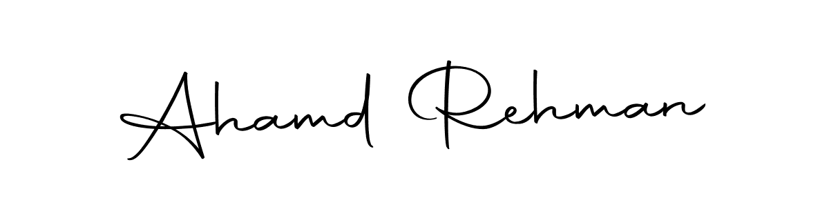 The best way (Autography-DOLnW) to make a short signature is to pick only two or three words in your name. The name Ahamd Rehman include a total of six letters. For converting this name. Ahamd Rehman signature style 10 images and pictures png