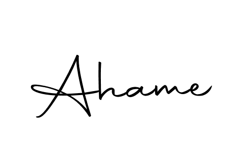 The best way (Autography-DOLnW) to make a short signature is to pick only two or three words in your name. The name Ahame include a total of six letters. For converting this name. Ahame signature style 10 images and pictures png