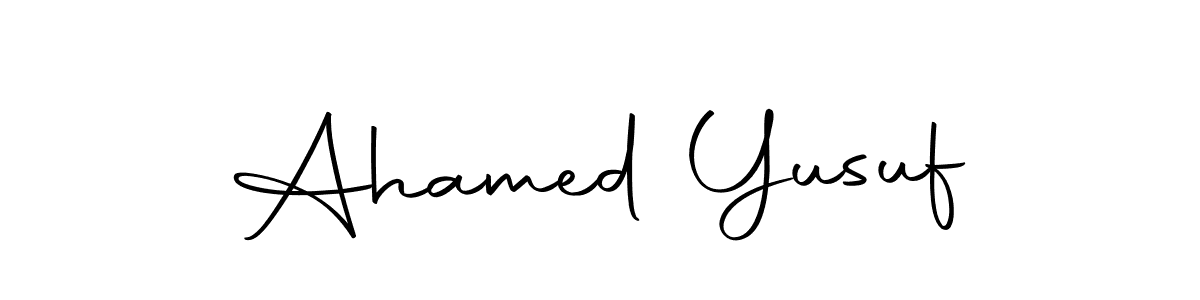 How to make Ahamed Yusuf signature? Autography-DOLnW is a professional autograph style. Create handwritten signature for Ahamed Yusuf name. Ahamed Yusuf signature style 10 images and pictures png