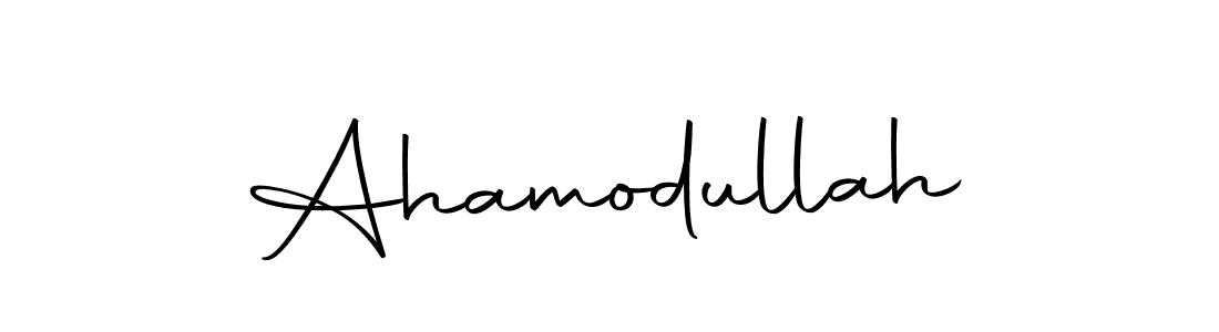 Create a beautiful signature design for name Ahamodullah. With this signature (Autography-DOLnW) fonts, you can make a handwritten signature for free. Ahamodullah signature style 10 images and pictures png