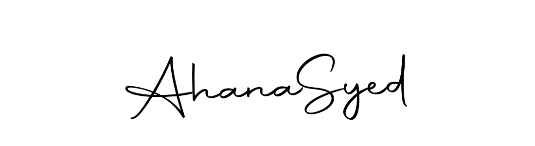 This is the best signature style for the Ahana  Syed name. Also you like these signature font (Autography-DOLnW). Mix name signature. Ahana  Syed signature style 10 images and pictures png