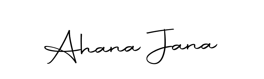 Create a beautiful signature design for name Ahana Jana. With this signature (Autography-DOLnW) fonts, you can make a handwritten signature for free. Ahana Jana signature style 10 images and pictures png