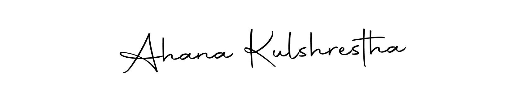 Create a beautiful signature design for name Ahana Kulshrestha. With this signature (Autography-DOLnW) fonts, you can make a handwritten signature for free. Ahana Kulshrestha signature style 10 images and pictures png