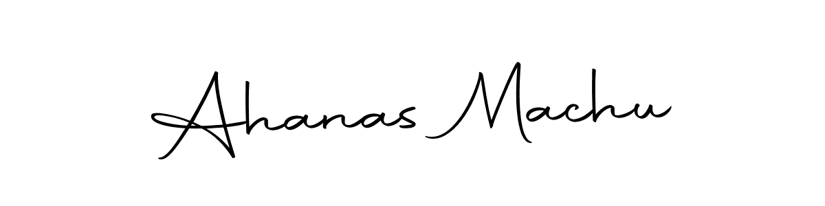 Similarly Autography-DOLnW is the best handwritten signature design. Signature creator online .You can use it as an online autograph creator for name Ahanas Machu. Ahanas Machu signature style 10 images and pictures png