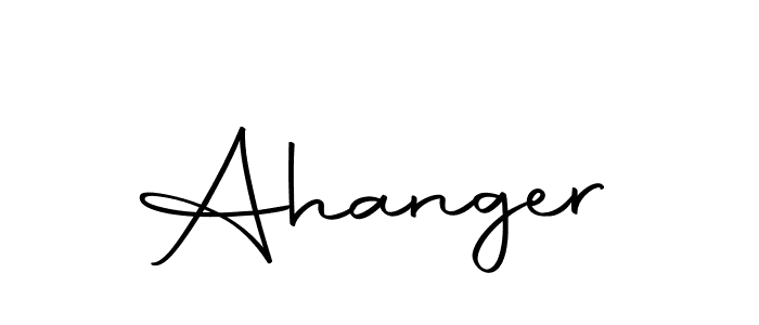 Make a beautiful signature design for name Ahanger. With this signature (Autography-DOLnW) style, you can create a handwritten signature for free. Ahanger signature style 10 images and pictures png