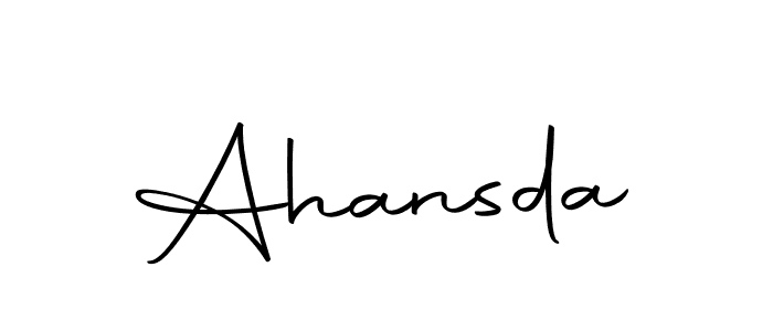 Make a beautiful signature design for name Ahansda. Use this online signature maker to create a handwritten signature for free. Ahansda signature style 10 images and pictures png