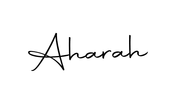 Design your own signature with our free online signature maker. With this signature software, you can create a handwritten (Autography-DOLnW) signature for name Aharah. Aharah signature style 10 images and pictures png