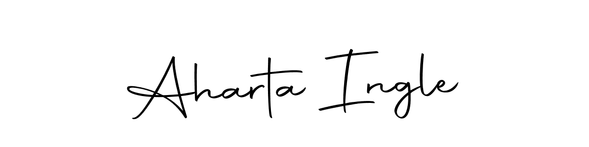 The best way (Autography-DOLnW) to make a short signature is to pick only two or three words in your name. The name Aharta Ingle include a total of six letters. For converting this name. Aharta Ingle signature style 10 images and pictures png