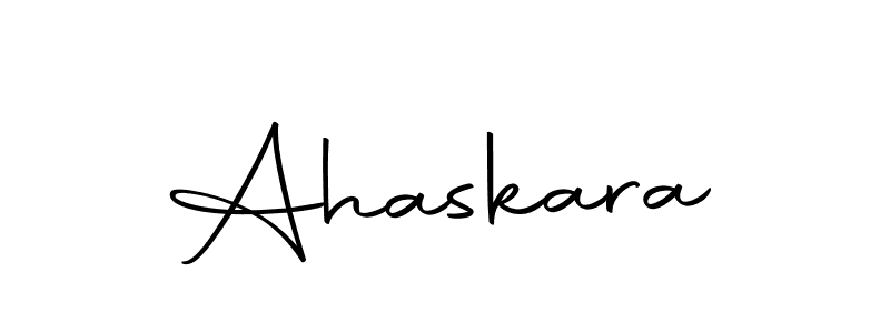 Create a beautiful signature design for name Ahaskara. With this signature (Autography-DOLnW) fonts, you can make a handwritten signature for free. Ahaskara signature style 10 images and pictures png