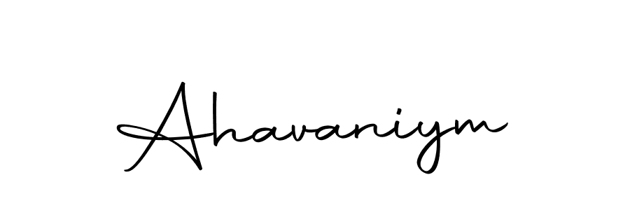 How to make Ahavaniym name signature. Use Autography-DOLnW style for creating short signs online. This is the latest handwritten sign. Ahavaniym signature style 10 images and pictures png