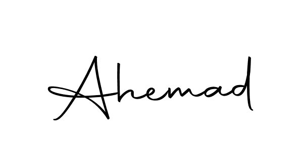 Use a signature maker to create a handwritten signature online. With this signature software, you can design (Autography-DOLnW) your own signature for name Ahemad. Ahemad signature style 10 images and pictures png