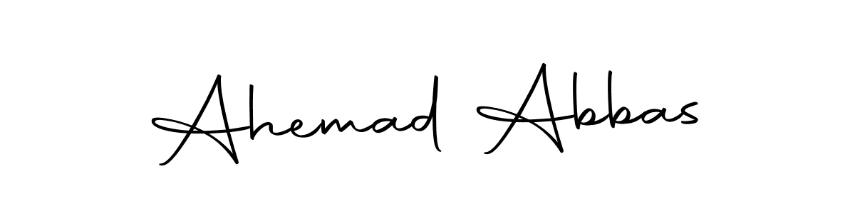 How to make Ahemad Abbas name signature. Use Autography-DOLnW style for creating short signs online. This is the latest handwritten sign. Ahemad Abbas signature style 10 images and pictures png