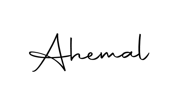 Make a beautiful signature design for name Ahemal. With this signature (Autography-DOLnW) style, you can create a handwritten signature for free. Ahemal signature style 10 images and pictures png