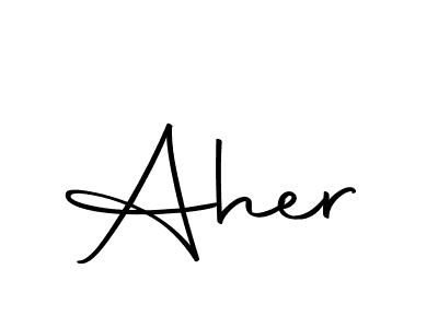 Make a beautiful signature design for name Aher. With this signature (Autography-DOLnW) style, you can create a handwritten signature for free. Aher signature style 10 images and pictures png