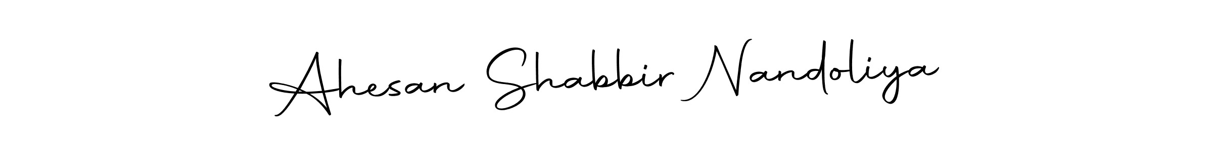 Ahesan Shabbir Nandoliya stylish signature style. Best Handwritten Sign (Autography-DOLnW) for my name. Handwritten Signature Collection Ideas for my name Ahesan Shabbir Nandoliya. Ahesan Shabbir Nandoliya signature style 10 images and pictures png