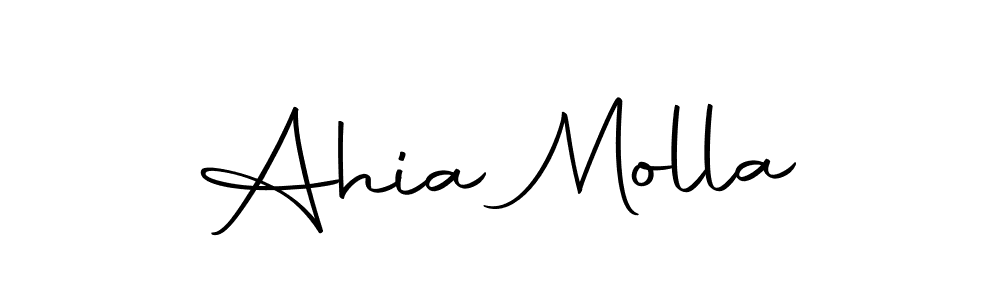 Design your own signature with our free online signature maker. With this signature software, you can create a handwritten (Autography-DOLnW) signature for name Ahia Molla. Ahia Molla signature style 10 images and pictures png