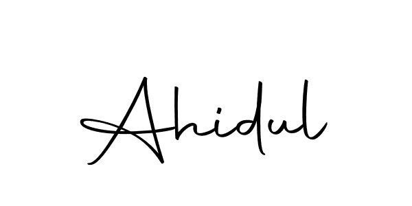 Use a signature maker to create a handwritten signature online. With this signature software, you can design (Autography-DOLnW) your own signature for name Ahidul. Ahidul signature style 10 images and pictures png