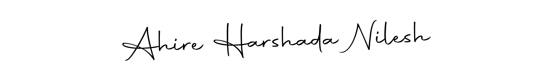 Make a beautiful signature design for name Ahire Harshada Nilesh. Use this online signature maker to create a handwritten signature for free. Ahire Harshada Nilesh signature style 10 images and pictures png