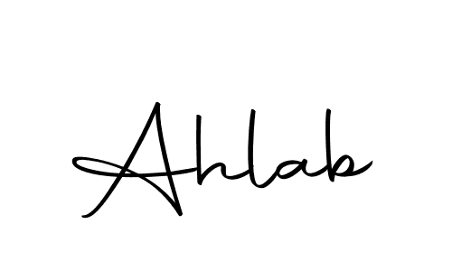 Design your own signature with our free online signature maker. With this signature software, you can create a handwritten (Autography-DOLnW) signature for name Ahlab. Ahlab signature style 10 images and pictures png