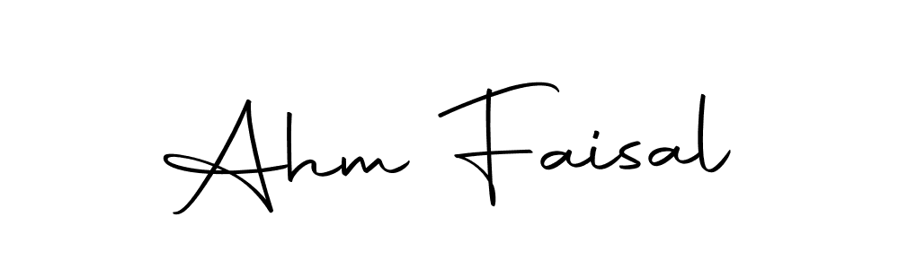 Design your own signature with our free online signature maker. With this signature software, you can create a handwritten (Autography-DOLnW) signature for name Ahm Faisal. Ahm Faisal signature style 10 images and pictures png