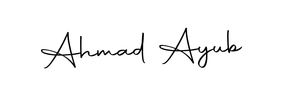 Use a signature maker to create a handwritten signature online. With this signature software, you can design (Autography-DOLnW) your own signature for name Ahmad Ayub. Ahmad Ayub signature style 10 images and pictures png