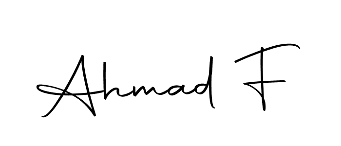 Create a beautiful signature design for name Ahmad F. With this signature (Autography-DOLnW) fonts, you can make a handwritten signature for free. Ahmad F signature style 10 images and pictures png