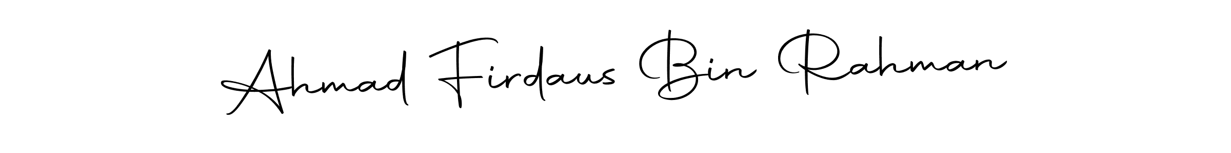 How to make Ahmad Firdaus Bin Rahman signature? Autography-DOLnW is a professional autograph style. Create handwritten signature for Ahmad Firdaus Bin Rahman name. Ahmad Firdaus Bin Rahman signature style 10 images and pictures png