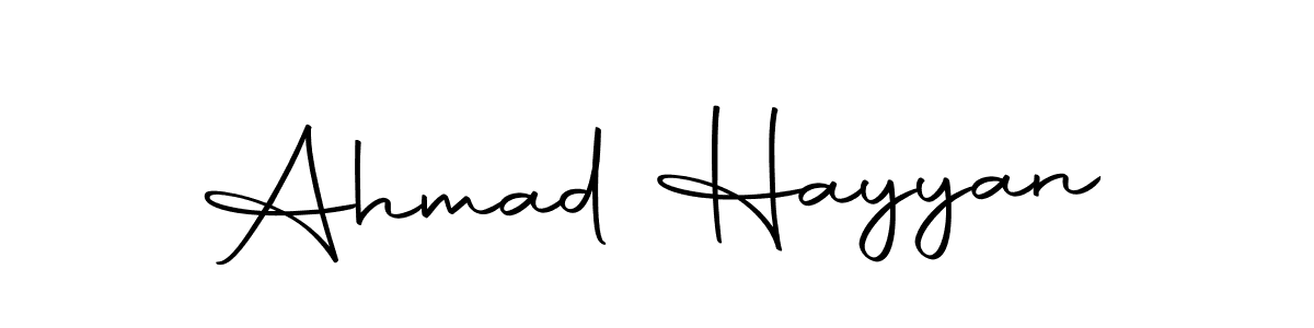 Design your own signature with our free online signature maker. With this signature software, you can create a handwritten (Autography-DOLnW) signature for name Ahmad Hayyan. Ahmad Hayyan signature style 10 images and pictures png