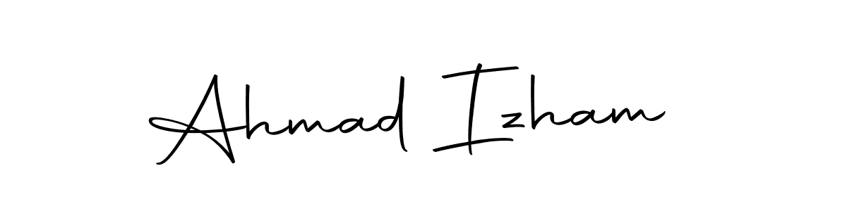 You should practise on your own different ways (Autography-DOLnW) to write your name (Ahmad Izham ) in signature. don't let someone else do it for you. Ahmad Izham  signature style 10 images and pictures png