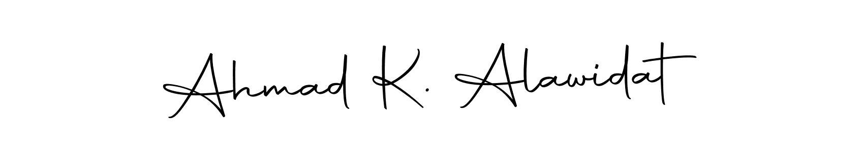 Create a beautiful signature design for name Ahmad K. Alawidat. With this signature (Autography-DOLnW) fonts, you can make a handwritten signature for free. Ahmad K. Alawidat signature style 10 images and pictures png