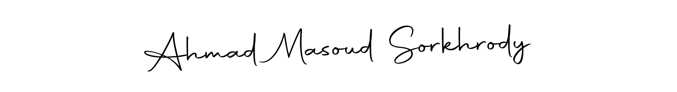 You can use this online signature creator to create a handwritten signature for the name Ahmad Masoud Sorkhrody. This is the best online autograph maker. Ahmad Masoud Sorkhrody signature style 10 images and pictures png