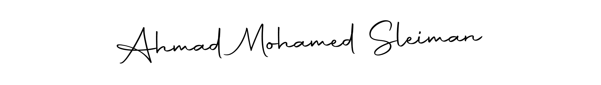 How to make Ahmad Mohamed Sleiman name signature. Use Autography-DOLnW style for creating short signs online. This is the latest handwritten sign. Ahmad Mohamed Sleiman signature style 10 images and pictures png