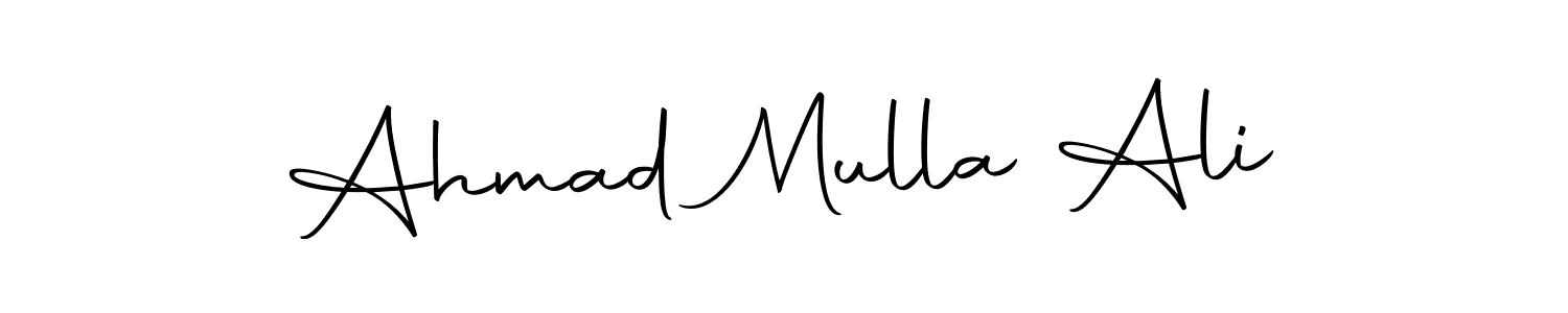 This is the best signature style for the Ahmad Mulla Ali name. Also you like these signature font (Autography-DOLnW). Mix name signature. Ahmad Mulla Ali signature style 10 images and pictures png