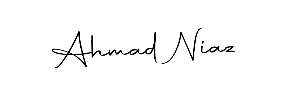 How to make Ahmad Niaz name signature. Use Autography-DOLnW style for creating short signs online. This is the latest handwritten sign. Ahmad Niaz signature style 10 images and pictures png