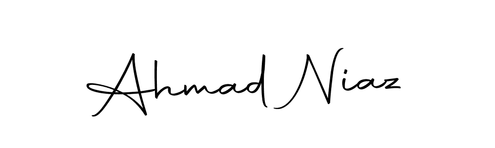 How to make Ahmad Niaz name signature. Use Autography-DOLnW style for creating short signs online. This is the latest handwritten sign. Ahmad Niaz signature style 10 images and pictures png