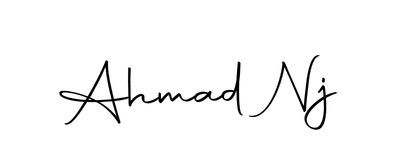 You can use this online signature creator to create a handwritten signature for the name Ahmad Nj. This is the best online autograph maker. Ahmad Nj signature style 10 images and pictures png